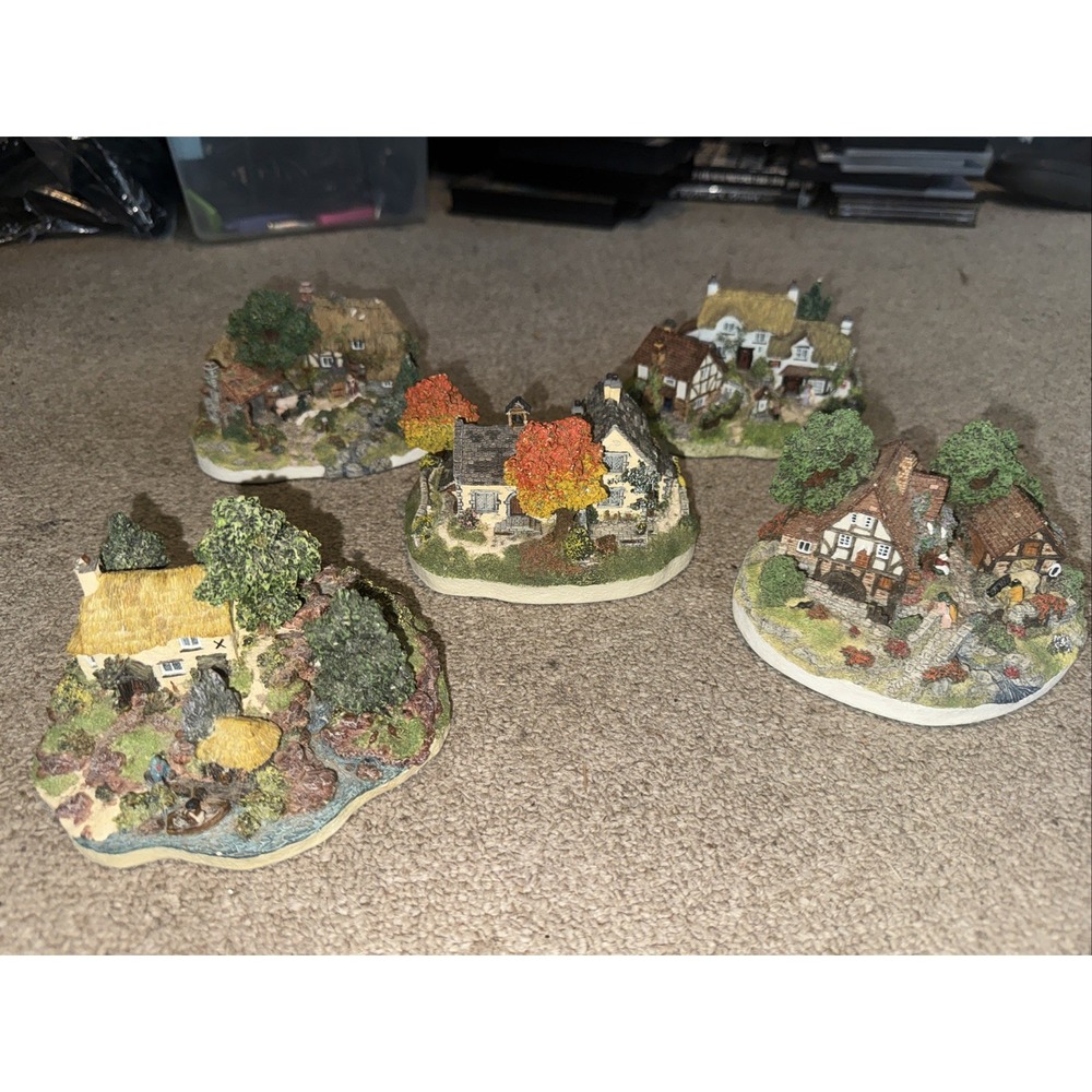 Vintage Danbury Mint Country Village Collection Lot‎ Of 5 by Jane Hart 1994